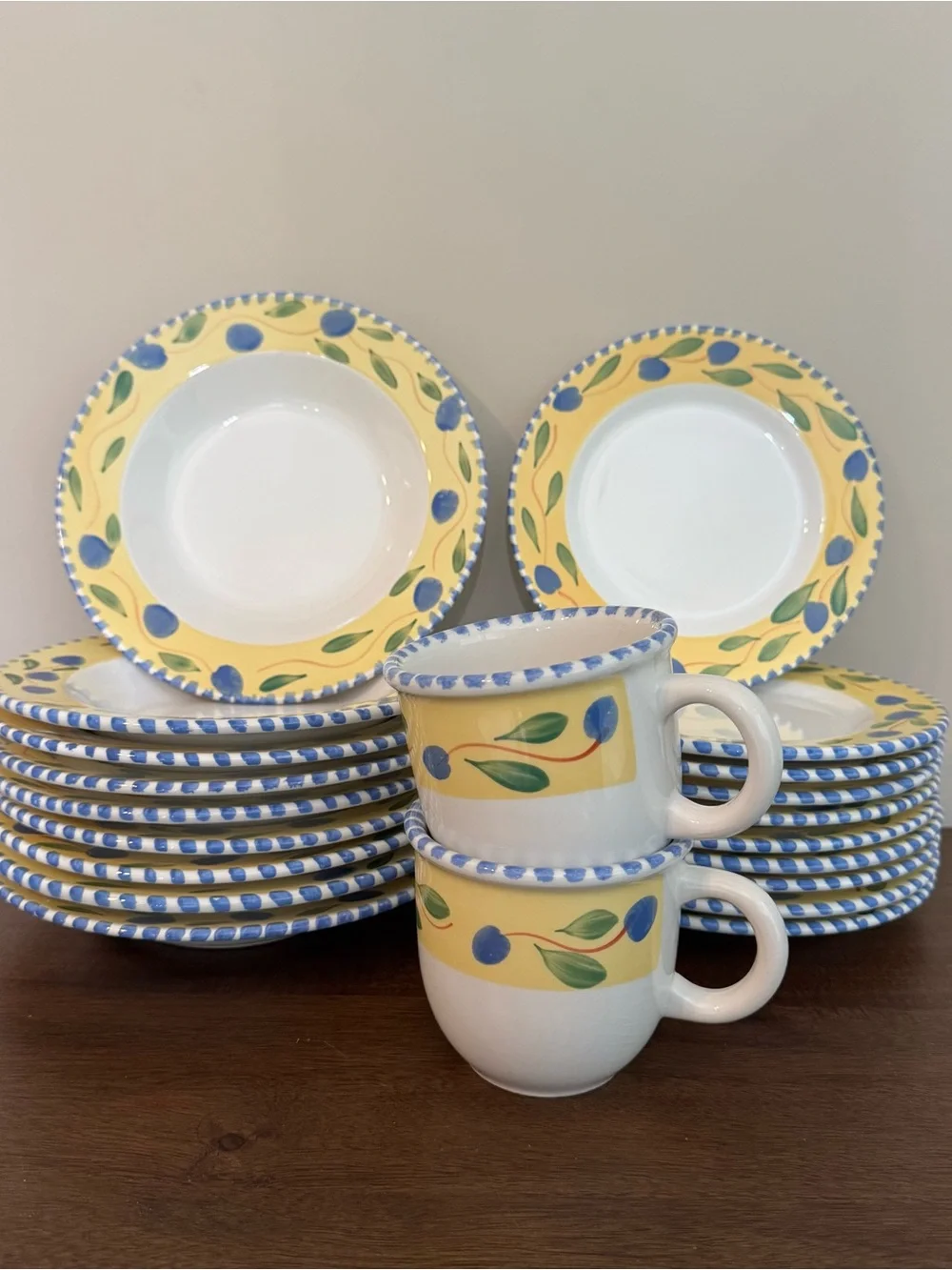 Pier 1 Palermo Rim 9 Soup Bowl, 10 Dinner Plate $ 2 Mug